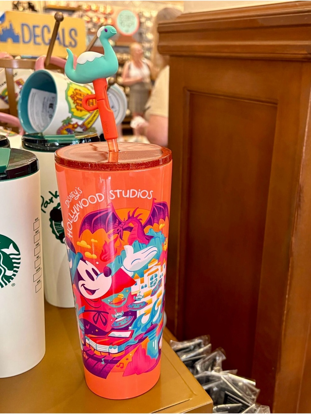 Disney Parks 2026 Starbucks Hollywood Mickey Gertie Tumbler  Straw Topper New